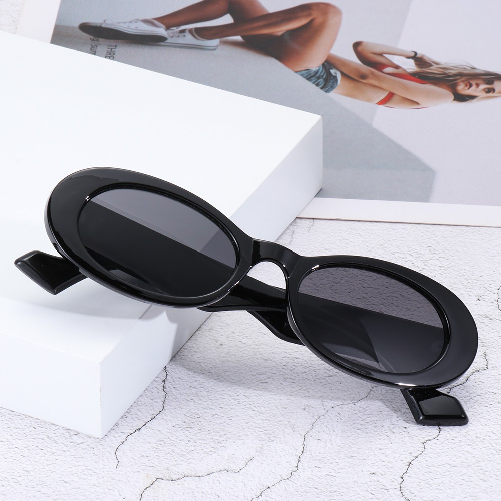 💍MELODG💍 Fashion Small Oval Sunglasses for Women Jelly Color Shades Sun Glasses Ins Popular UV400 Leopard Eyewear Trending