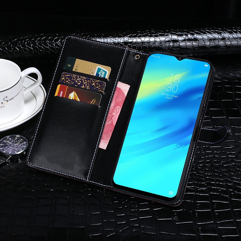 Ốp lưng điện thoại da PU mềm chống sốc dành cho Realme 3