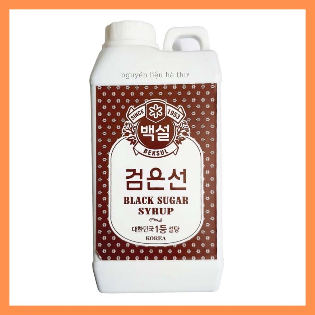 siro đường đen-Siro đường đen Hàn Quốc can 1000ml-nguyên liệu làm trà sữa