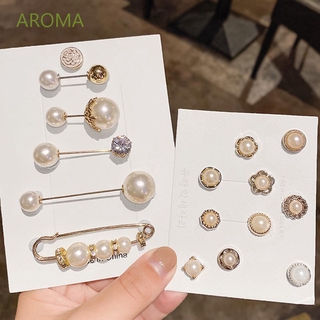1 set ghim cài áo đính ngọc trai nhân tạo xinh xắn