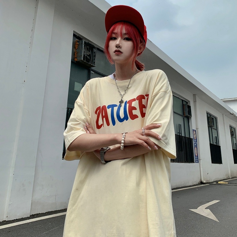 Áo thun unisex tay lỡ Yinxx, áo phông nam nữ màu tan cổ tròn oversize ATL23