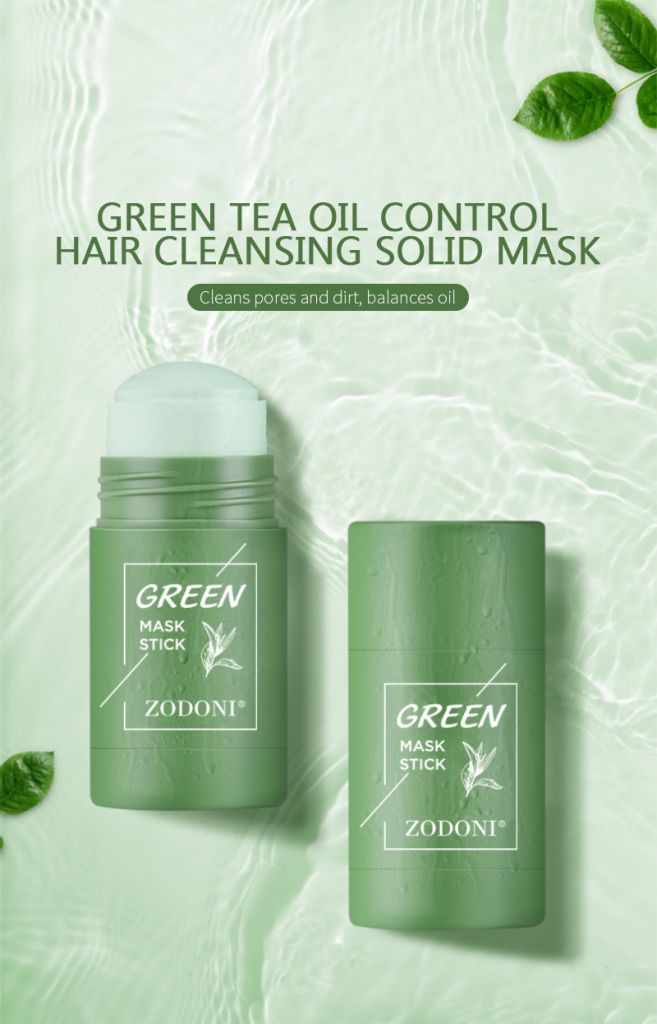 【Ready Stock】 Green Tea eggplant oil Mask, clean the mud film Purifying Clay Stick Mask Oil Control Anti-Acne Remove Blackheads 【queen2019】