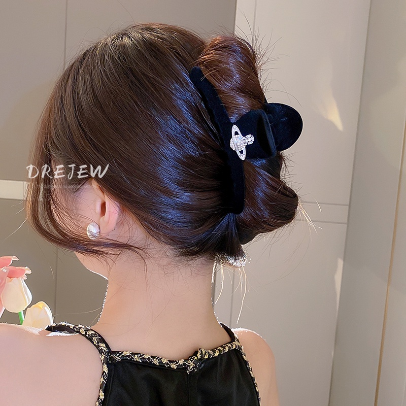 DREJEW Kẹp tóc đính kim cương giả phong cách thời trang Pháp
