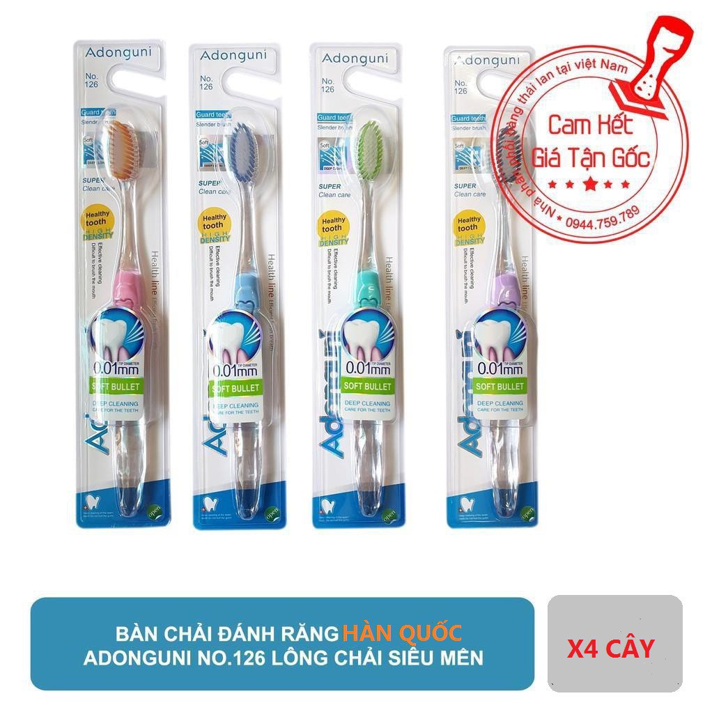 COMBO 4 BÀN CHẢI ĐÁNH RĂNG HÀN QUỐC SIÊU MỀM MỊN