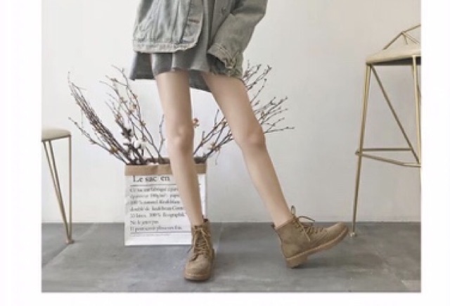 Giày cao cổ da lộn vintage ulzzang 🍂 | BigBuy360 - bigbuy360.vn