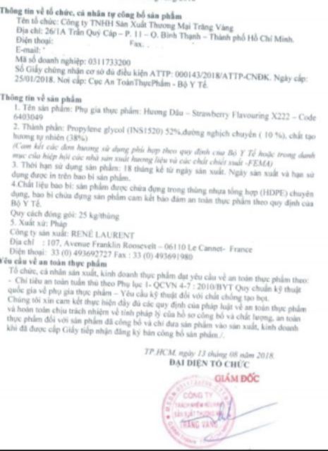 100gr  BỘT HƯƠNG DÂU PHÁP