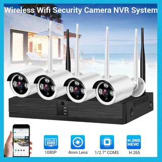 Bộ 4 Camera WIFI 1080P + Đầu Ghi NVR HD