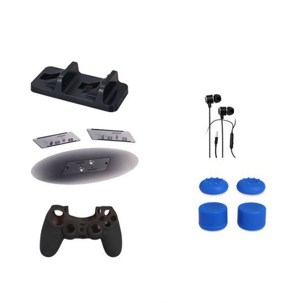 [Mã ELMS05 giảm 5% đơn 300k]Super Game Kit 5 in 1 (Chân đế + Sạc + tai nghe + Silicon + 4 Núm)