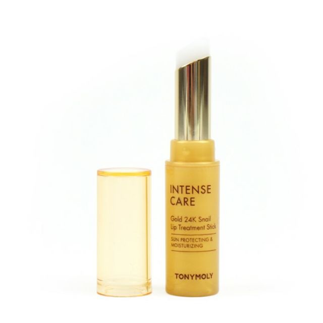 Son dưỡng chống nhăn và khô môi ốc sên vàng 24k Tonymoly intense care gold 24k snail lip treatment stick