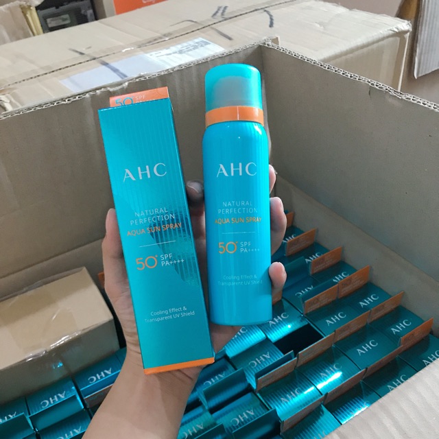 [TOP BÁN CHẠY TẠI HÀN QUỐC] Xịt Chống Nắng AHC Natural Perfection Aqua SPF50+/PA++++ chống nắng cho làn da da hiệu quả