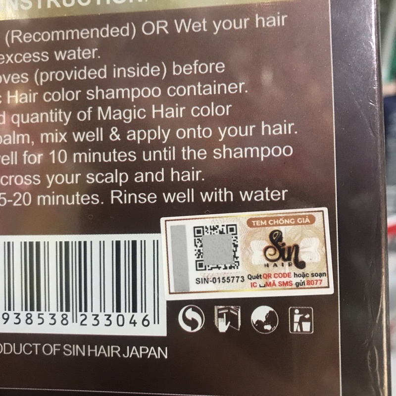 Dầu Gội Phủ Bạc SIN HAIR 600ml