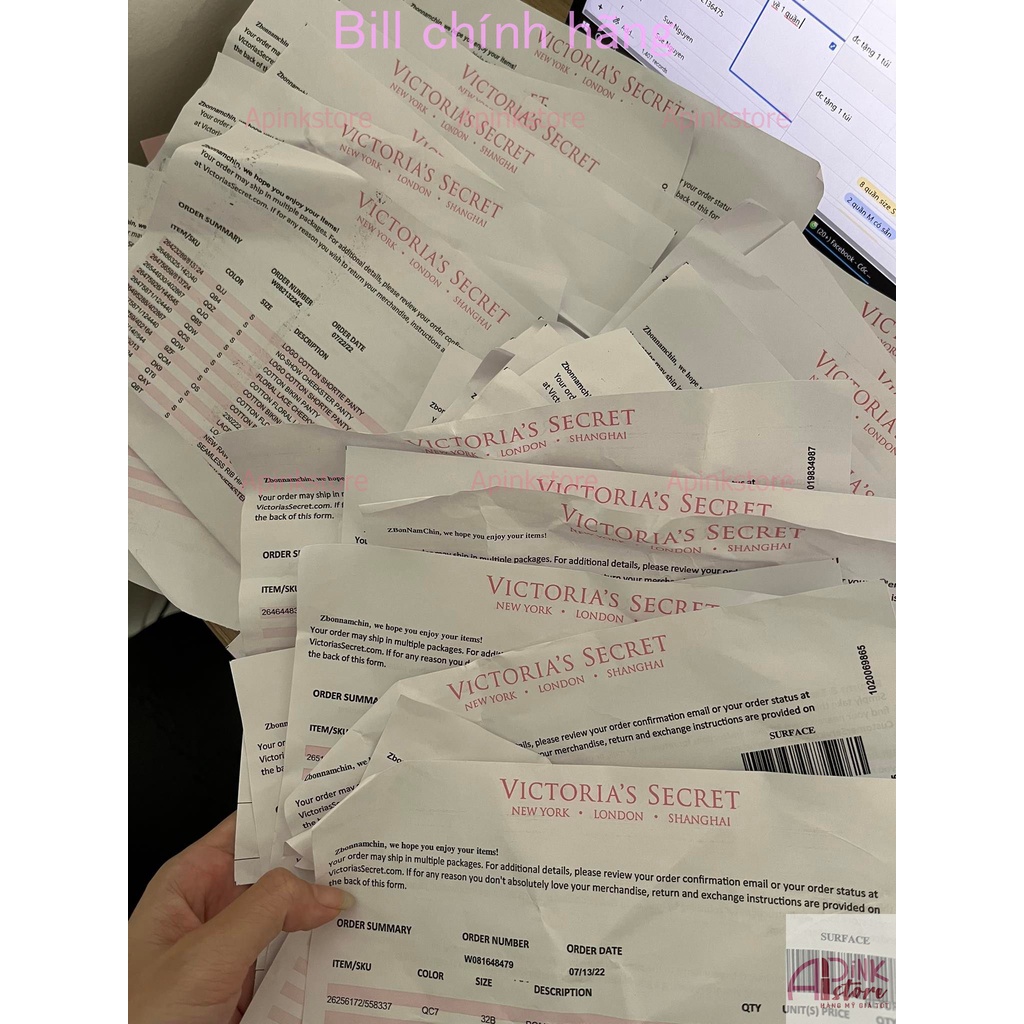 Ví đựng Card, Móc khóa Balo, Kẹp tóc Victoria Secret chính hãng