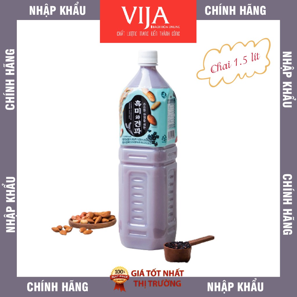 Nước Gạo Nếp Than & Hạt Khô No Brand 1.5L