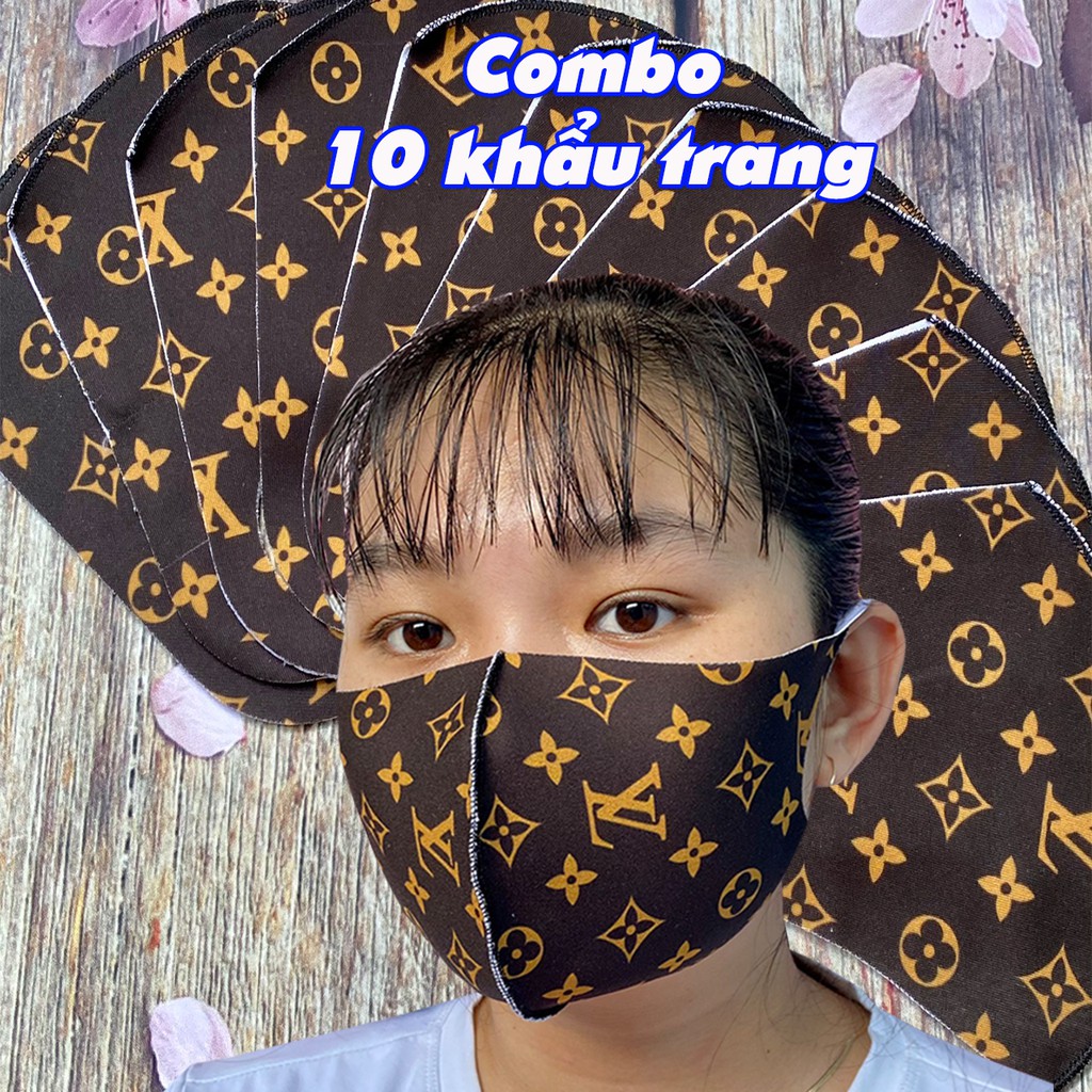 10 cái Khẩu trang vải Su in hình cao cấp Polo Style, thời trang, dễ thở, chống bụi mịn, đeo không đau tai | BigBuy360 - bigbuy360.vn