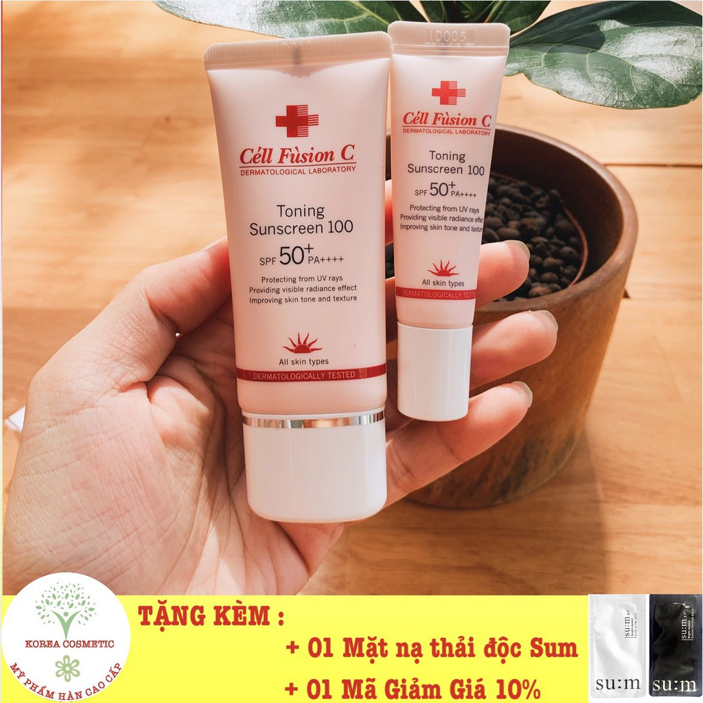 Kem chống nắng Cellfusion  Freeship từ 150k  Kem chống nắng cell fusion C Toning sunscreen 100 35ml