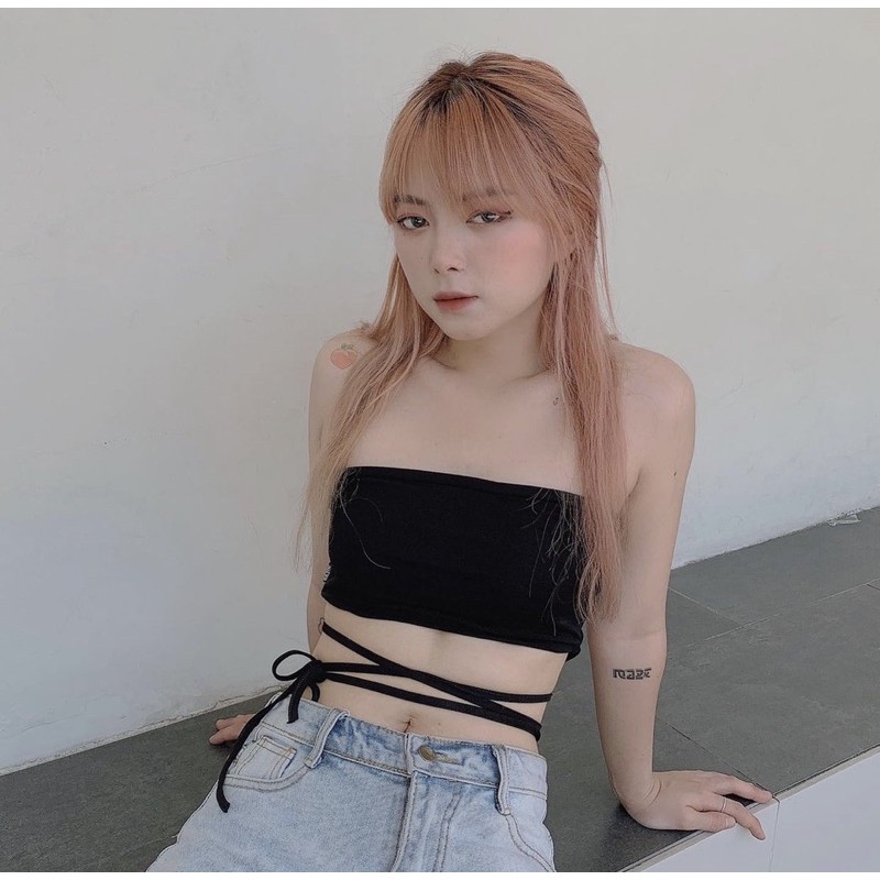 Áo Ống Cột Dây Eo Hottrend Cá Tính A48