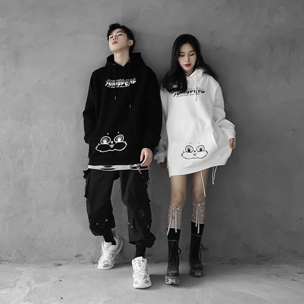 【Three colors】Phong cách thỏ áo Khoác Hoodie thời trang hàn quốc áo hoodie đôi nam nữ harajuku áo hoodie form rộng cute áo hoodie hồng