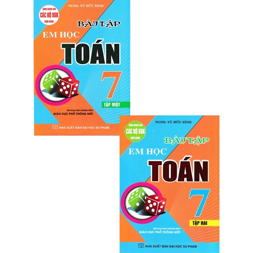 SÁCH - combo bài tập em học toán lớp 7 (dùng chung cho các bộ sách giáo khoa mới hiện hành) (bộ 2 cuốn) - HAB