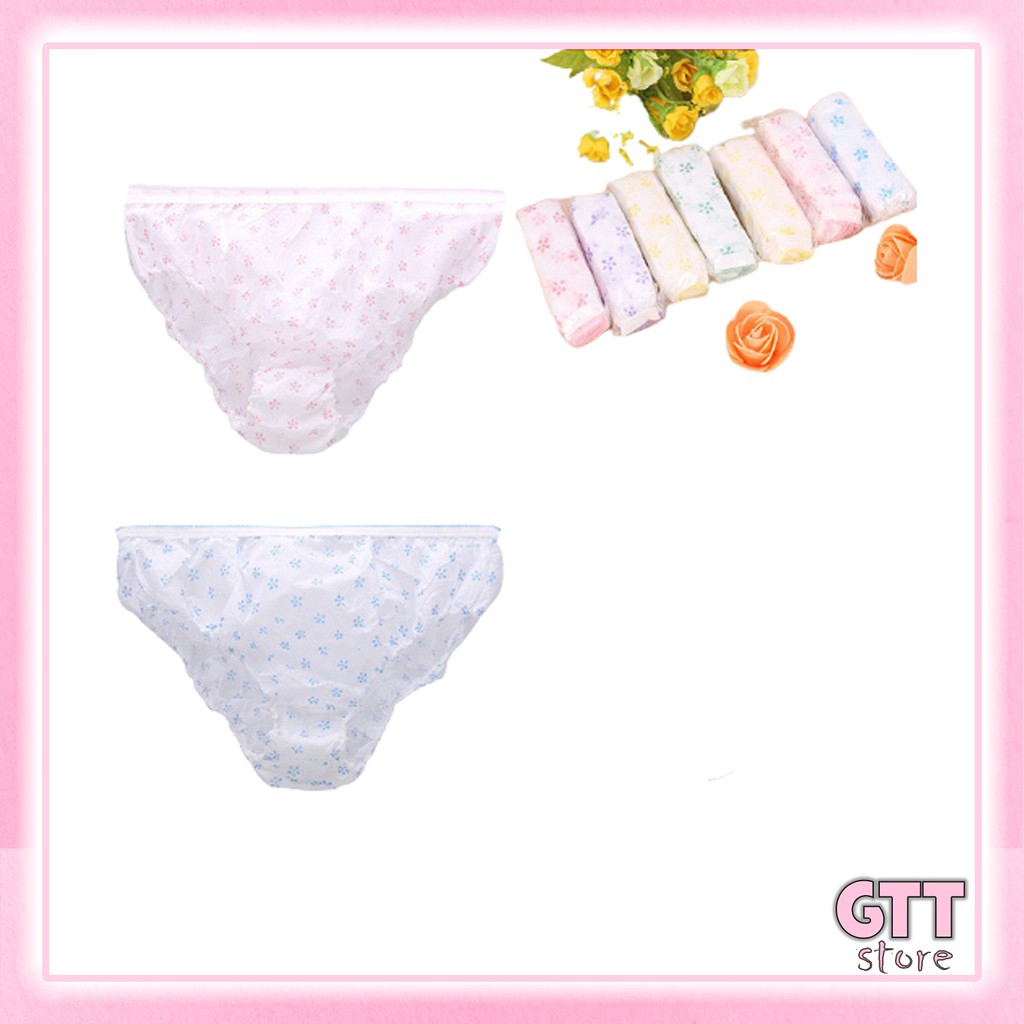 Quần lót nữ giấy cho mẹ sơ sinh hay đi du lịch dùng 1 lần tiện lợi sạch sẽ co giãn đa năng an toàn QL01