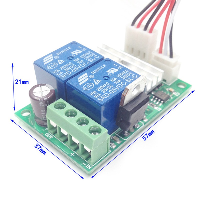 Bộ điều chỉnh tốc độ động cơ DC 6V-24V 3A (PWM) với công tắc đảo chiều Bộ điều khiển động cơ thanh đẩy điện