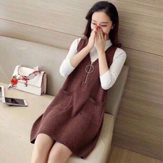 Váy len yếm