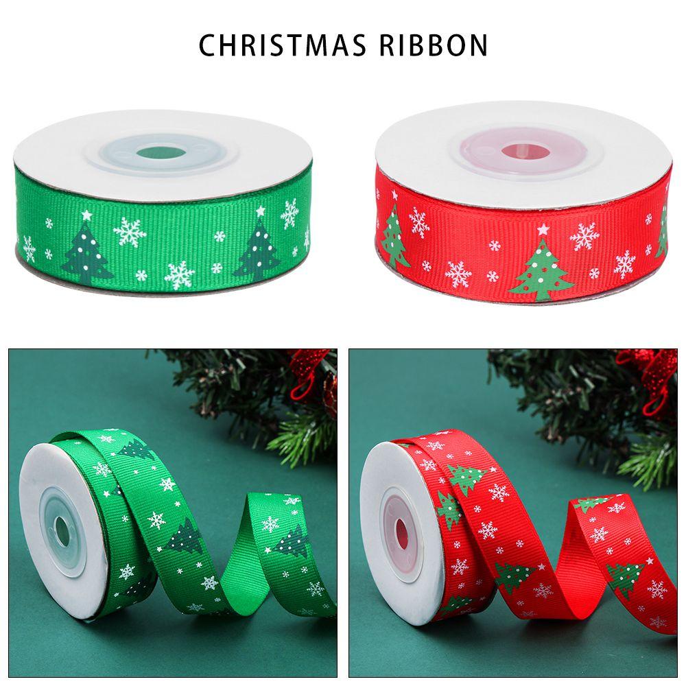 Cuộn Dây Ruy Băng In Họa Tiết Cây Thông Giáng Sinh Trang Trí Đa Ứng Dụng