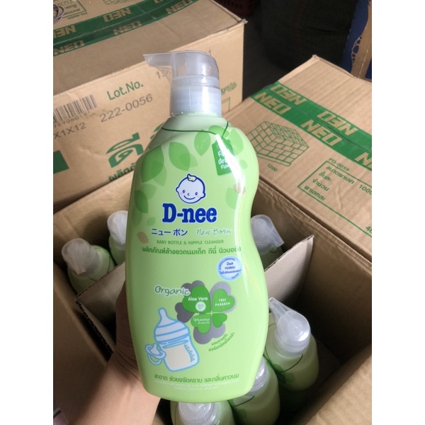 Nước rửa bình sữa Dnee Organic 600ml - Mẫu Mới