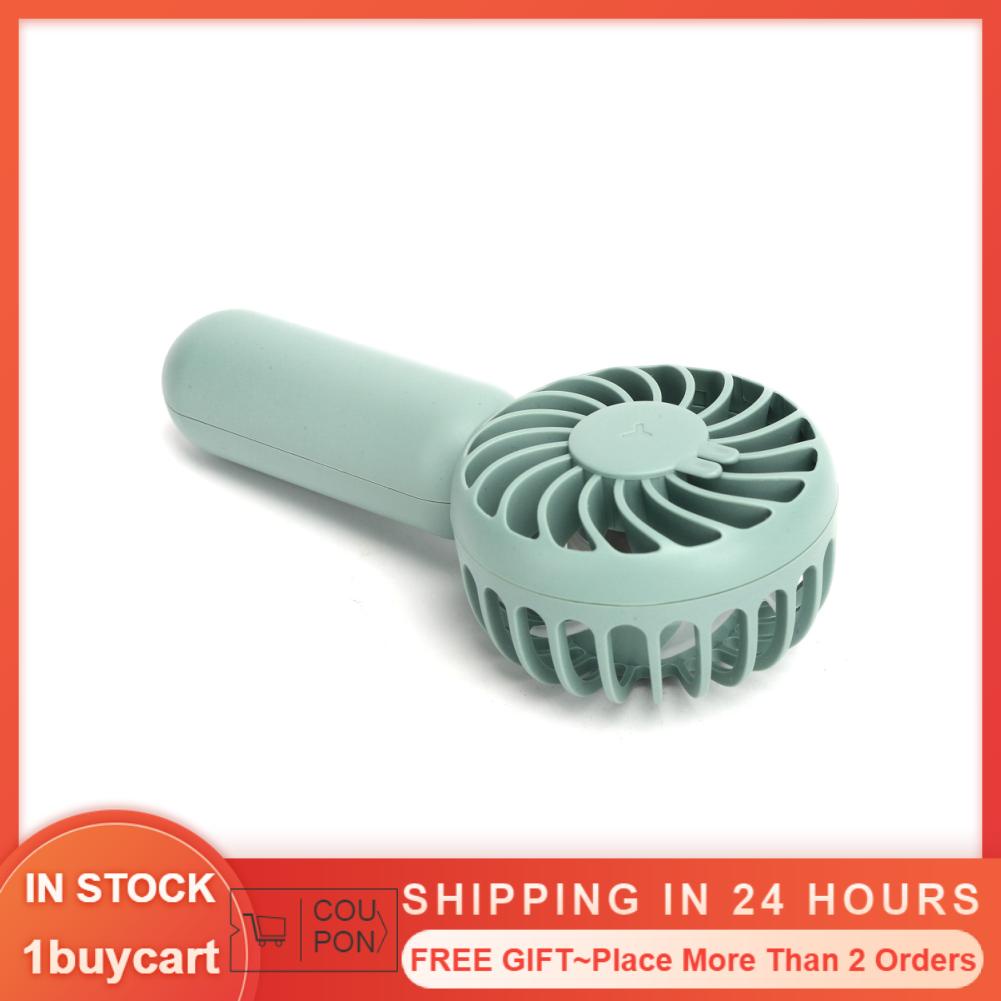 1buycart Portable Cute USB Charging Handheld Fan 3 Speed Adjustable For Travel Office