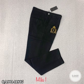 Quần vải nam thêu mác logo chữ sắt