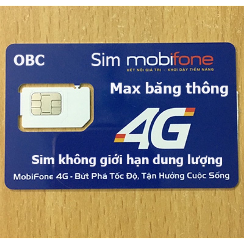 Sim 4G Mobifone gói BL5gt, Gia hạn 50k/1 Tháng không giật lag, không giới hạn dung lượng