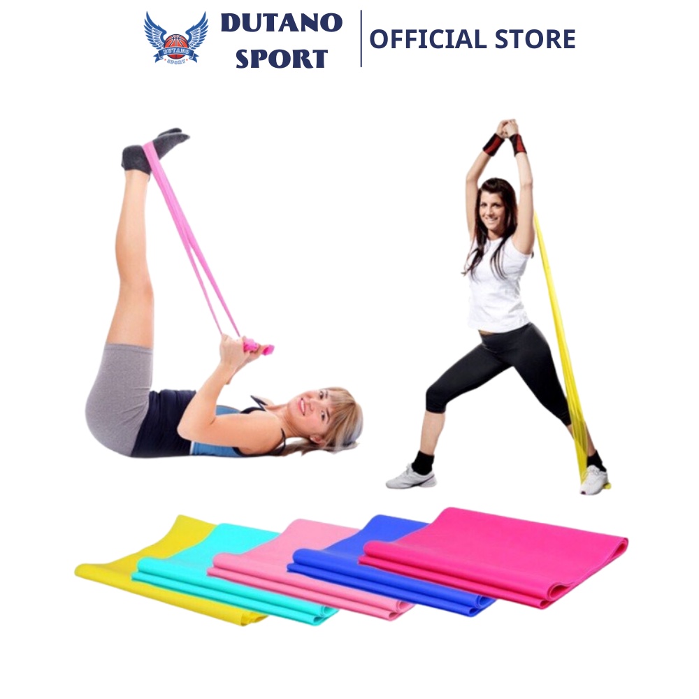 Dây Cao Su Đàn Hồi Kháng Lực Tập Yoga DUTANO, Thể Dục 1.5 Mét Co Dãn Tới 6M Không Biến Dạng