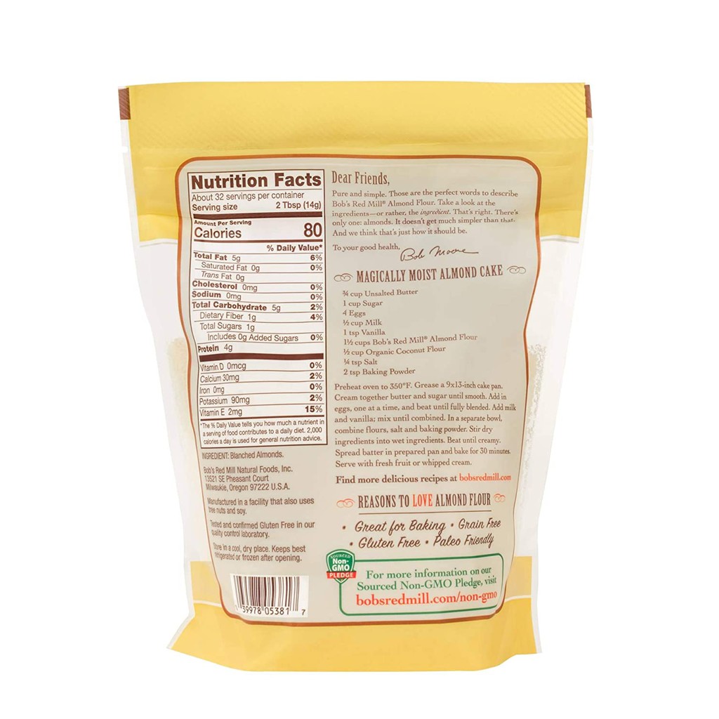 Bột Hạnh Nhân đã lột vỏ Bob's Red Mill Almond Flour