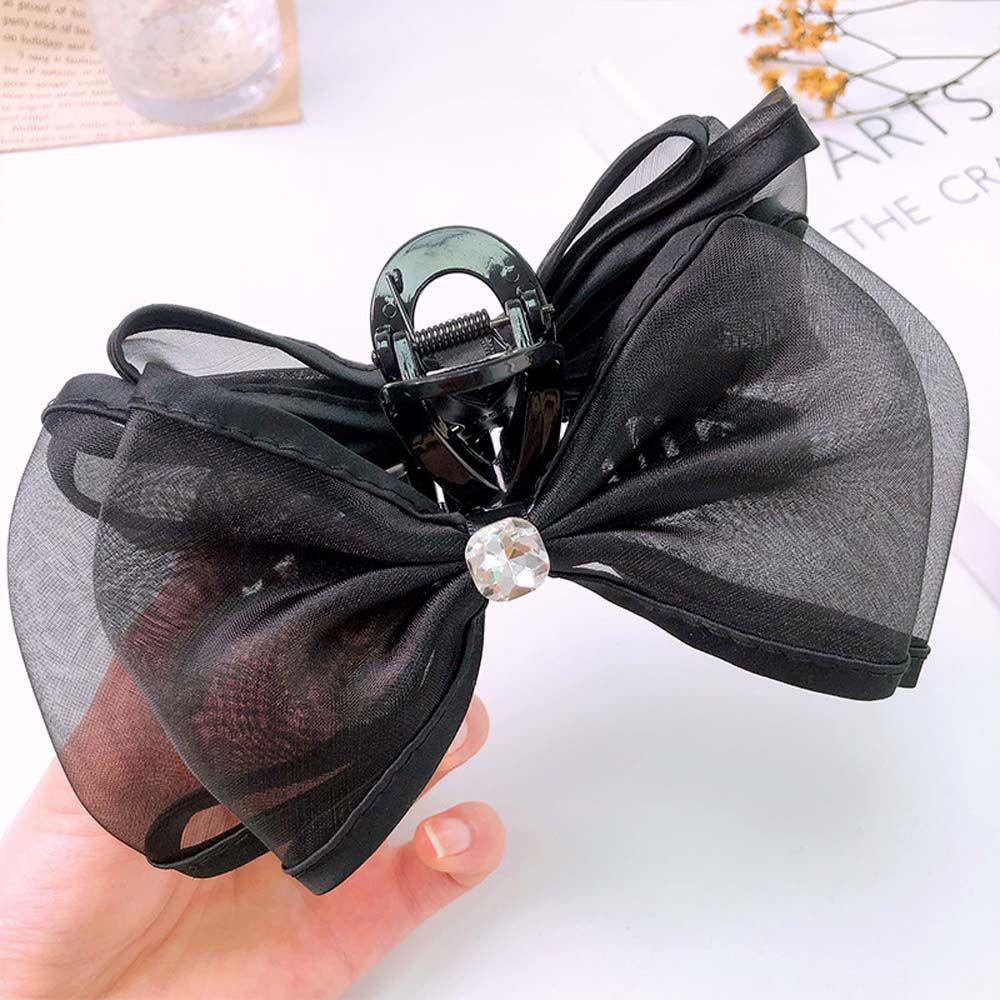 Kẹp Tóc Nơ Lưới Cỡ Lớn Phong Cách Hàn Quốc Thời Trang