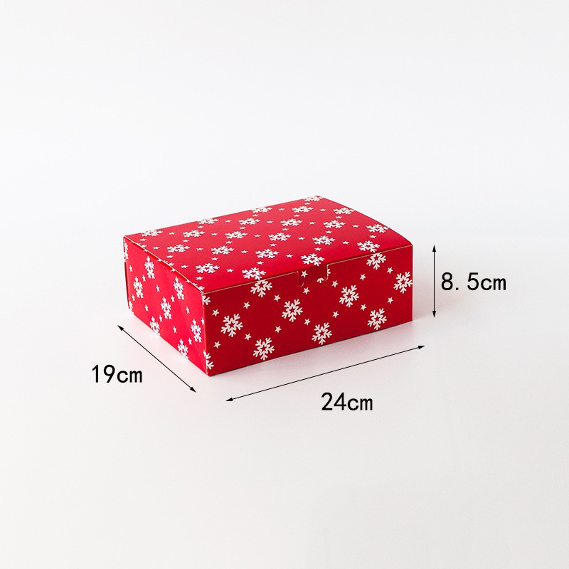 Hộp quà tặng dạng gấp giáng sinh màu đỏ họa tiết bông tuyết phụ kiện quà tặng king9 | BigBuy360 - bigbuy360.vn