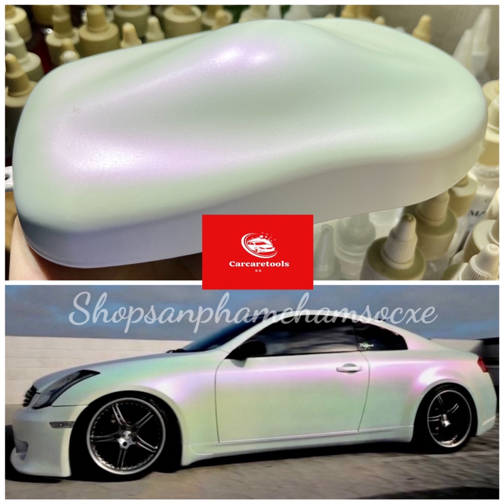 Trắng ngọc ánh tím - Sơn 2k mờ cho xe máy, ô tô đóng lon 250g, 0.5kg và 1kg