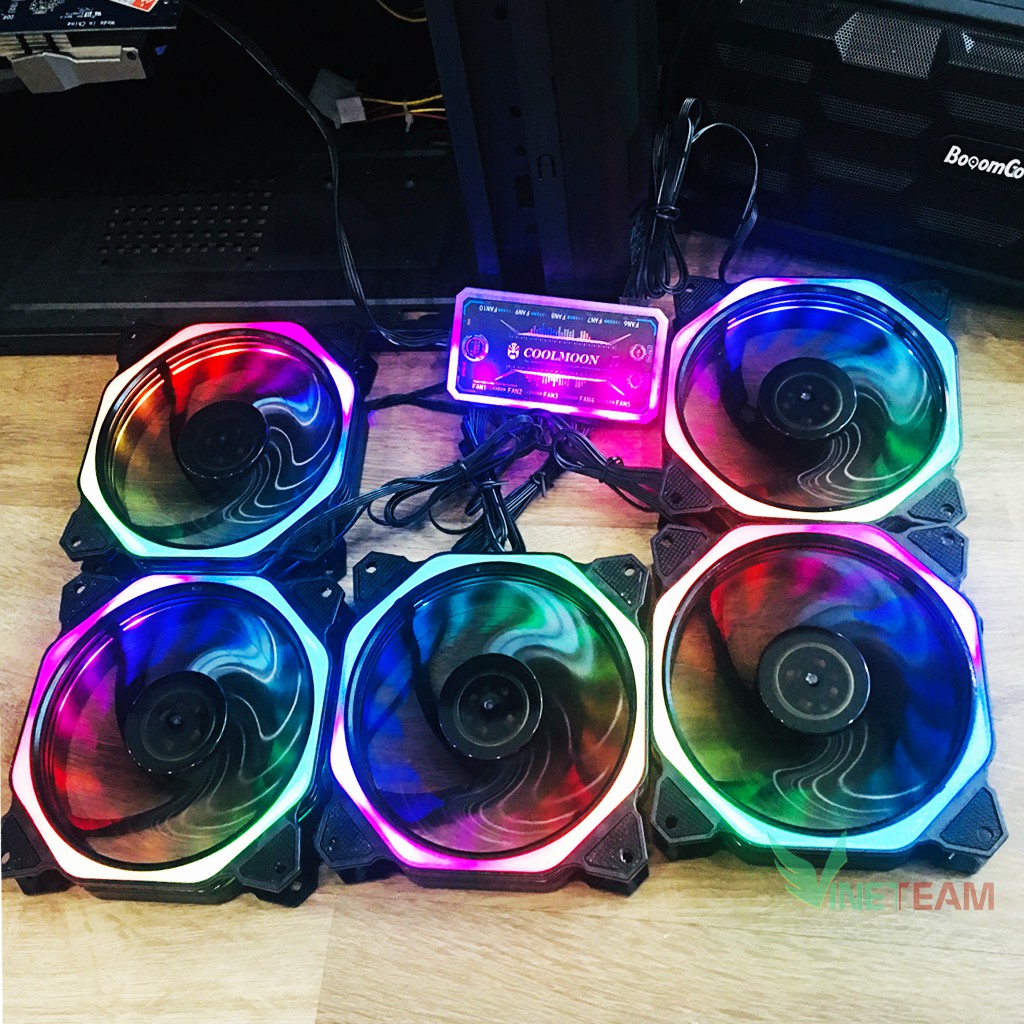 Fan coolmoon led RGB Siêu đẹp mẫu mới nhất 2021 dc3444