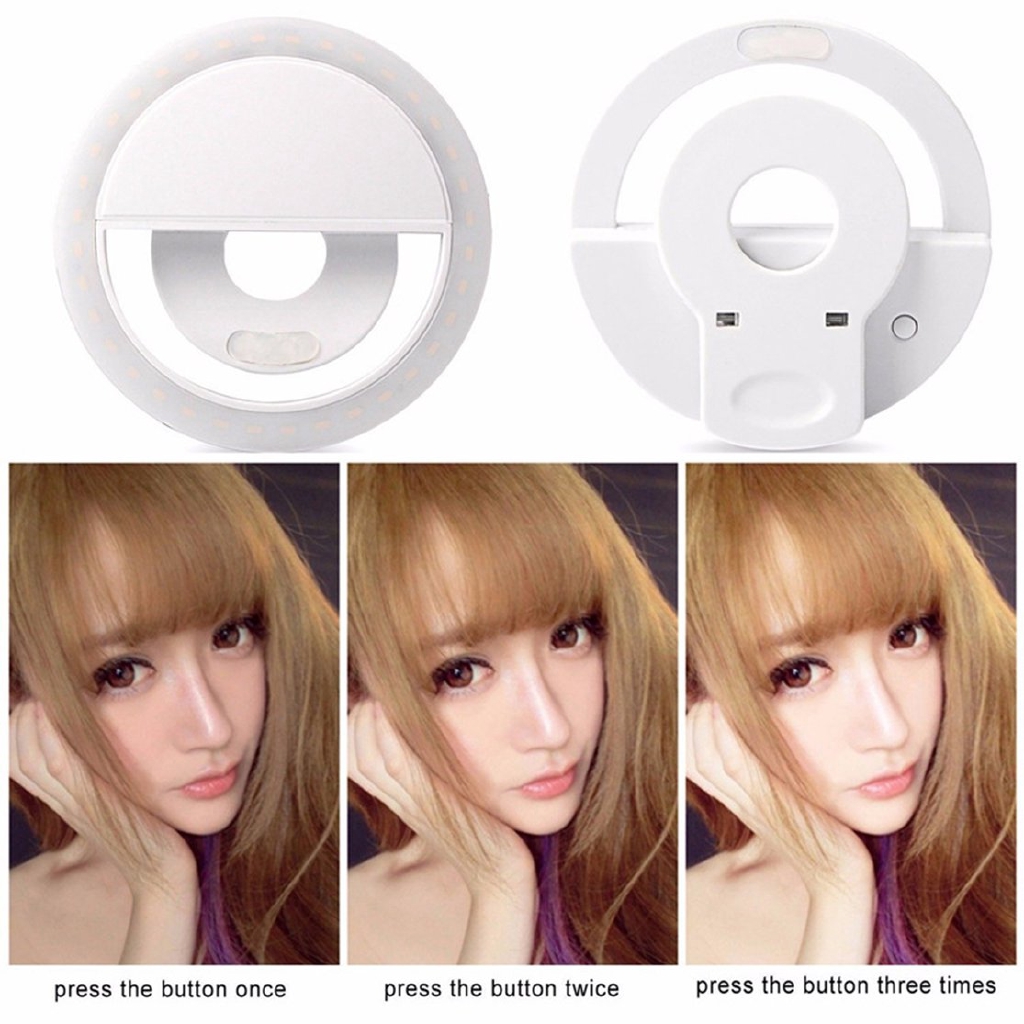 Đèn⭐Rechargeable LED Night Flash Light Clip Smartphone Self-timer Beauty Light