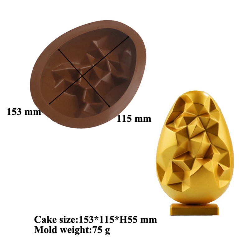 Khuôn Silicone Làm Bánh Tạo Hình Quả Trứng Phục Sinh 6 inch Độc Đáo