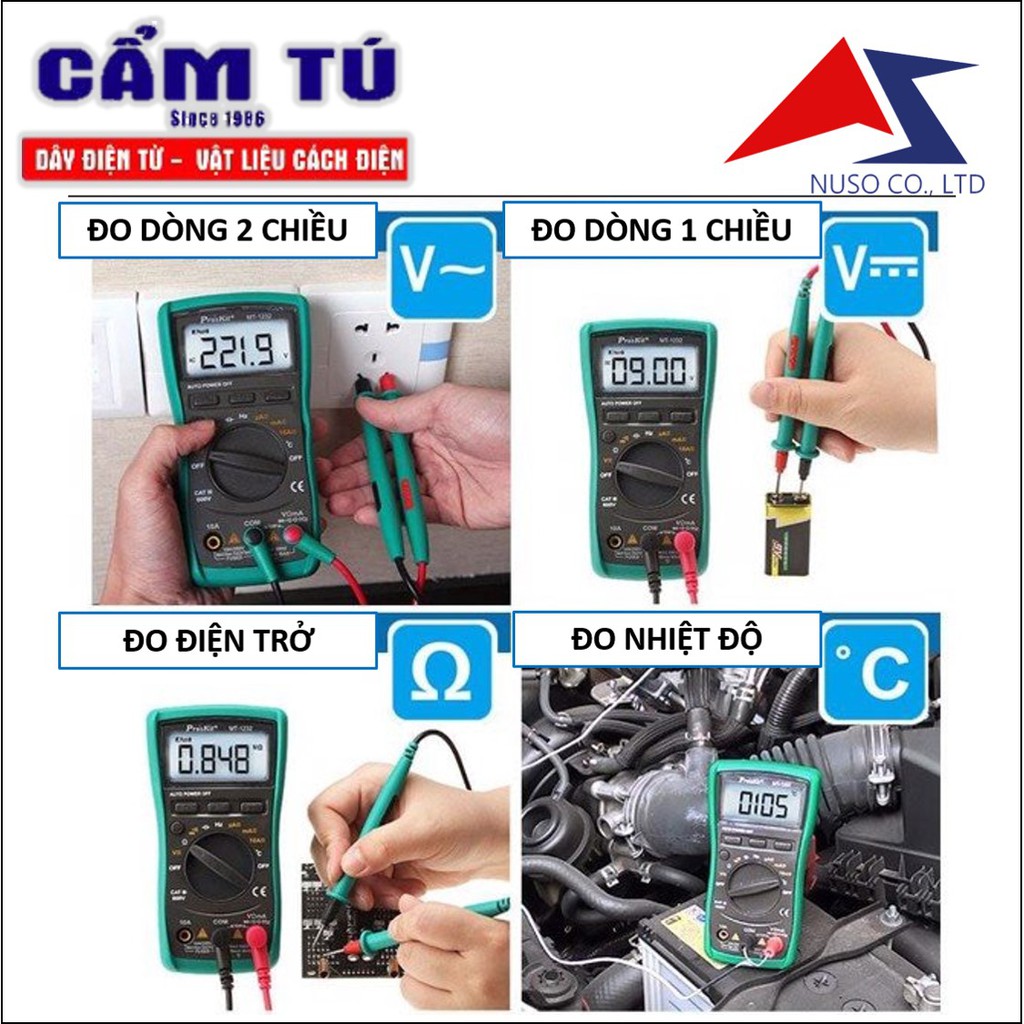 Đồng hồ vạn năng PROSKIT MT-1232, Pro'skit MT1232