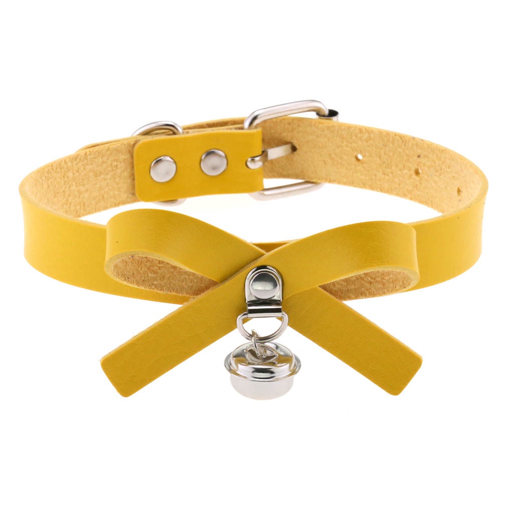 Vòng Cổ Choker Da PU Phối Ren Và Chuông Phong Cách Harajuku Nhật Bản Quyến Rũ Dành Cho Nữ