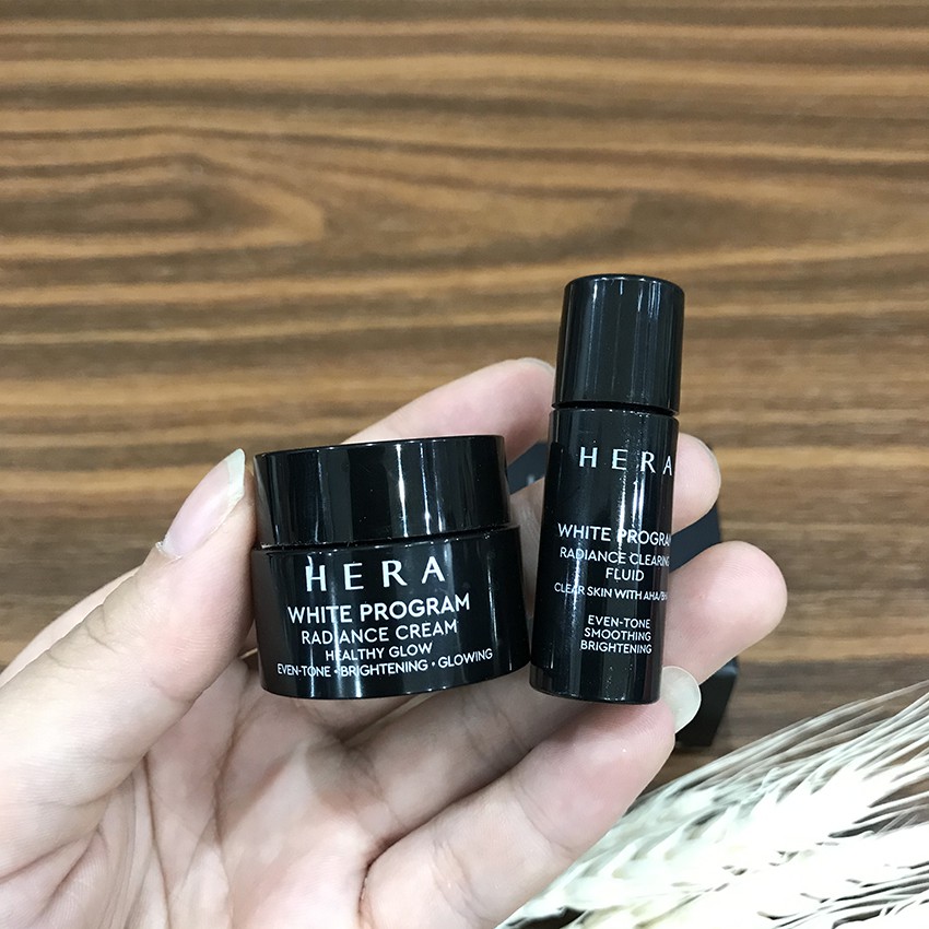 Set dưỡng trắng Hera Tone up Kit - Kem dưỡng trắng Hera; Tinh chất dưỡng trắng Hera