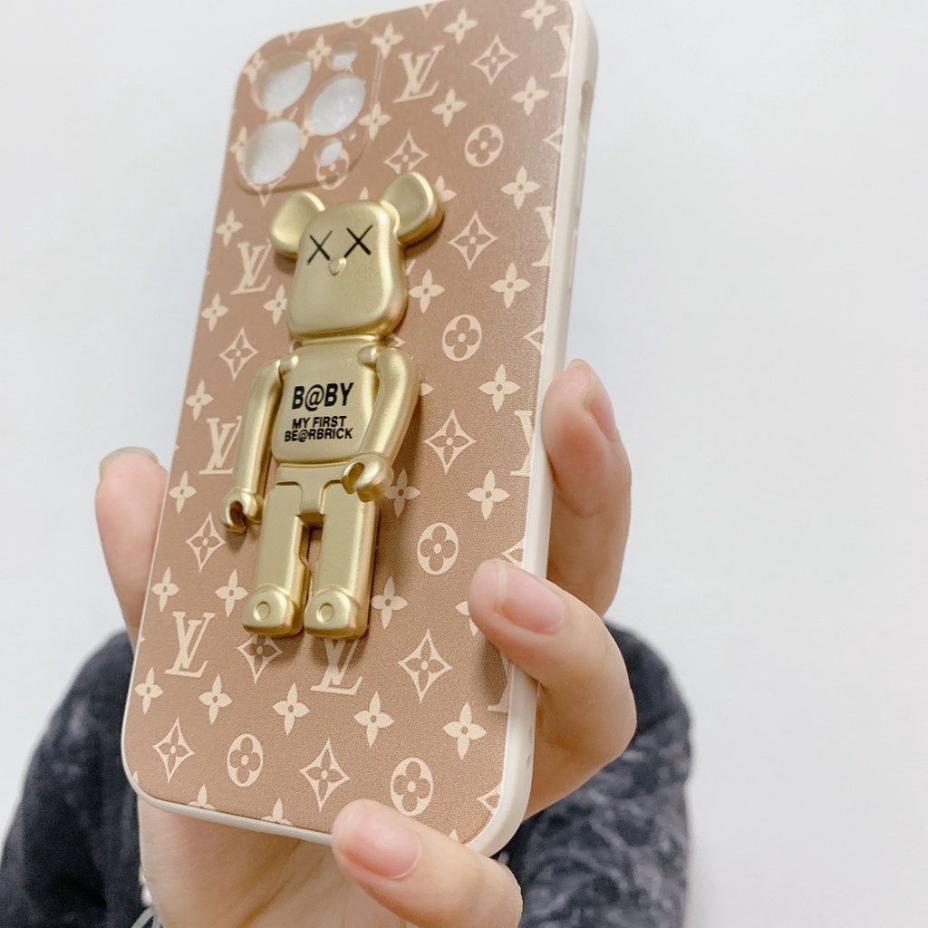 Ốp Iphone Giá đỡ Gấu vàng iphone 6/6plus/7/7plus/8/8plus/x/xr/xs/11/12/13/14pro/max/promax b400