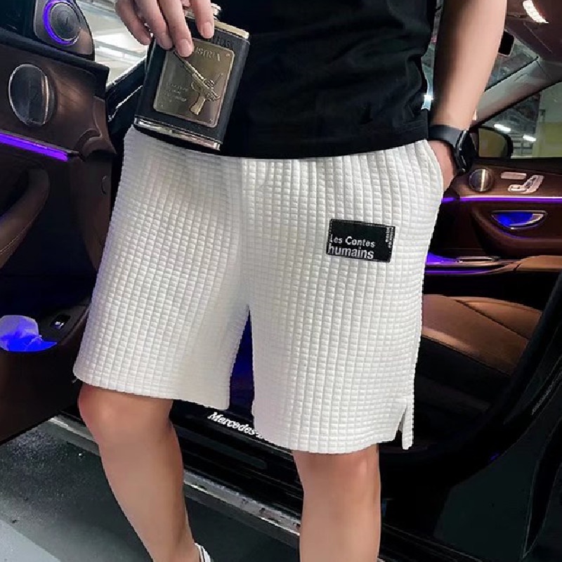 Quần Short Dáng Rộng Thoáng Khí In Chữ Phong Cách Hip Hop Thời Trang Đường Phố Hong Kong Cho Nam Giới Size M-3XL