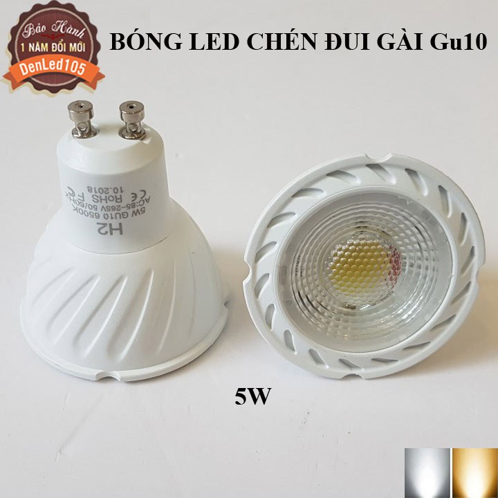 ĐÈN LED HÌNH CHÉN 5W ĐUI Gu10 ÁNH SÁNG TRẮNG/VÀNG