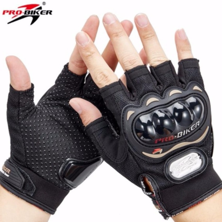 Găng Tay Xe Máy ProBiker - Găng Tay Pro Biker ngón cụt có gù bảo vệ - chuyên phượt