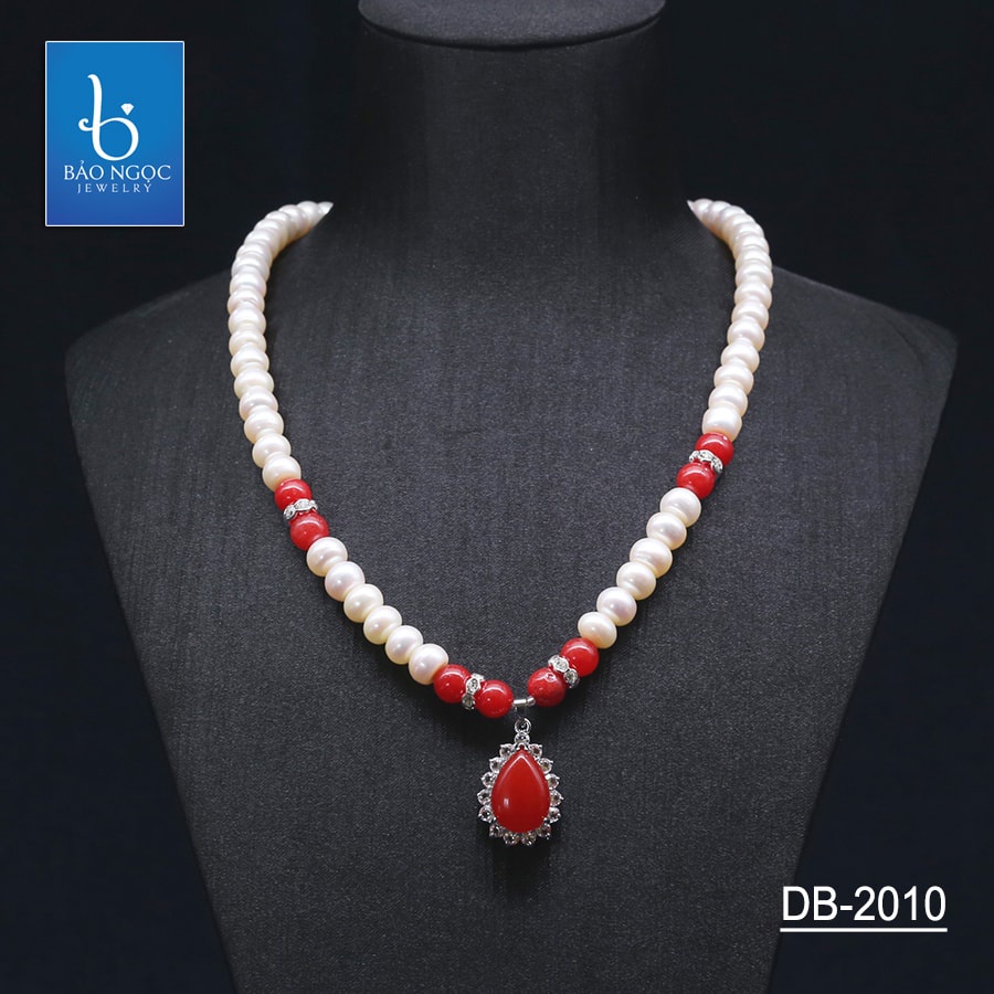 Dây chuyền ngọc trai tự nhiên cao cấp thời trang quý phái Qeen Pearl DB2120 - Bảo ngọc jewelry