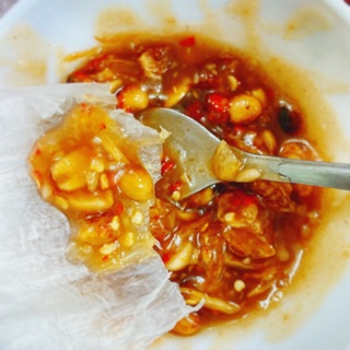 Bánh tráng dẻo cuốn Bơ, chấm Me