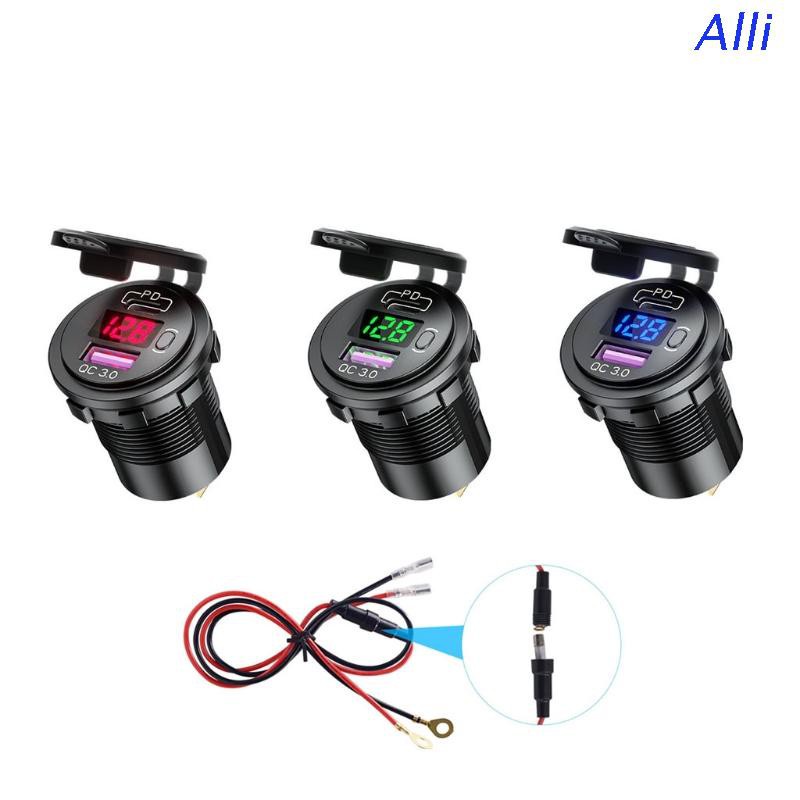 Tẩu Sạc Nhanh Usb Loại C Pd Qc3.0 12v Có Công Tắc On Off Cho Xe Hơi