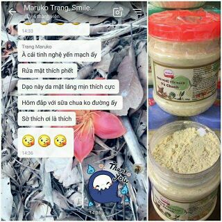 tinh bột nghệ yến mạch vỏ chanh