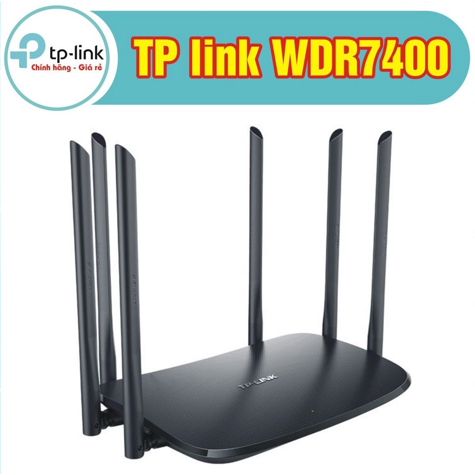 WIFI TP-LINK 6 râu TL-WDR7400 AC1750 xuyên tường, chịu tải, chống nhiễu sóng tốt. Hàng 95% BH 12 tháng